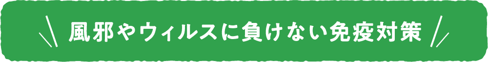 風邪やウイルスに負けない免疫対策