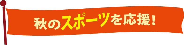 秋のスポーツを応援！