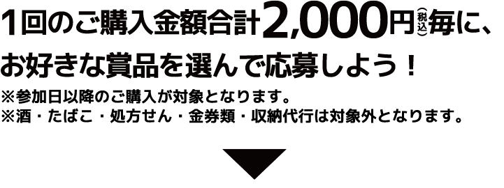 1回のご購入金額2,000円（税込）毎に、オリジナルステッカー1枚をプレゼント！