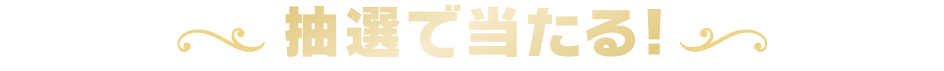 抽選で当たる