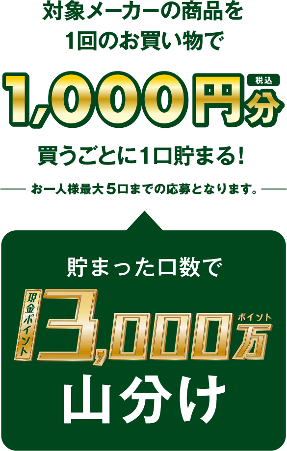 現金ポイント3000万ポイント山分けキャンペーン｜2022.12.1-12.31 