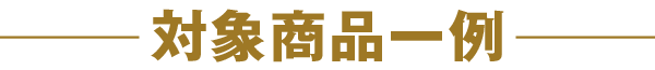 対象商品一例
