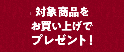 対象商品をお買い上げでプレゼント