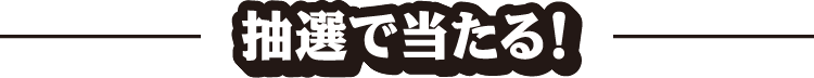 抽選で当たる！