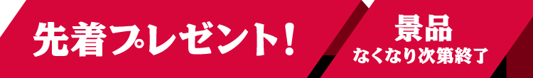 先着プレゼント！景品なくなり次第終了