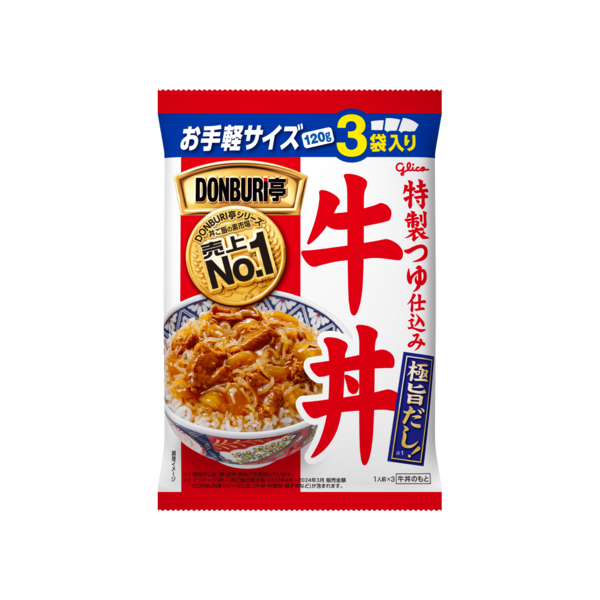 18｜2024年10月｜食品｜グリコＤＯＮＢＵＲＩ亭牛丼３Ｐ