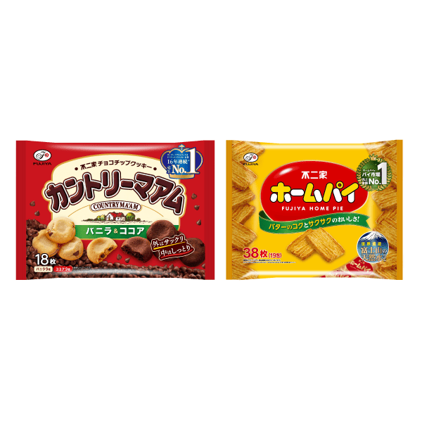 01｜2024年12月｜食品｜不二家カントリーマアム（バニラ＆ココア) 18枚 / 不二家ホームパイ 38枚